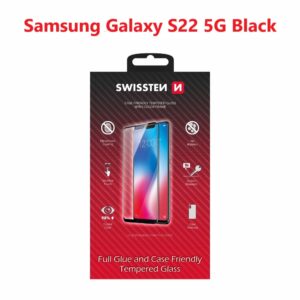 SKLO FULL GLUE, COLOR FRAME, CASE FRIENDLY PRO SAMSUNG S901 GALAXY S22 5G ČERNÉ