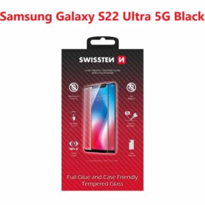 SKLO FULL GLUE, COLOR FRAME, CASE FRIENDLY PRO SAMSUNG S908 GALAXY S22 ULTRA 5G ČERNÉ