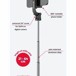BLUETOOTH SELFIE STICK ALUMINUM TRIPOD PRO
